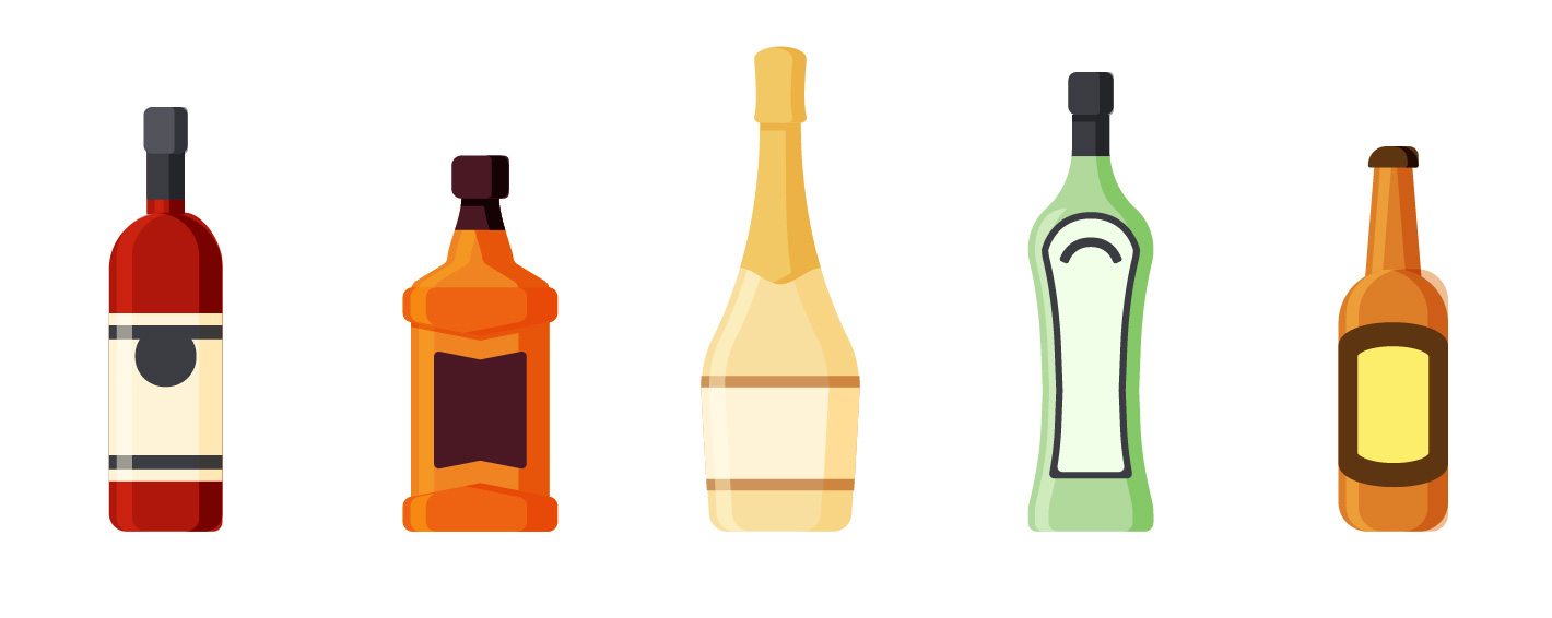 Different alcoholic drinks