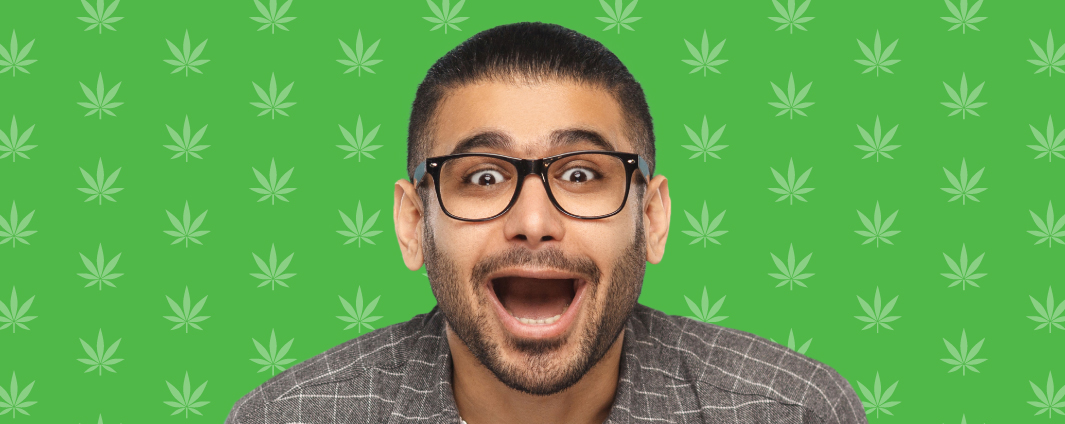 A man laughing
