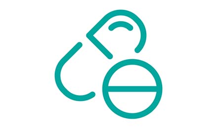 vector graphic of two different pills