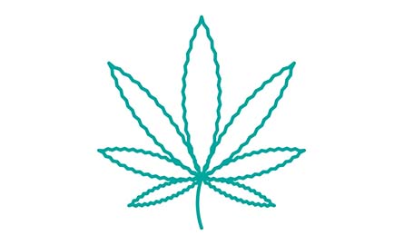 vector graphic of marijuana leaf