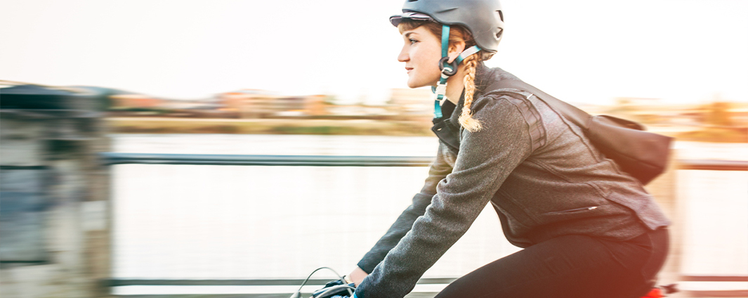 woman on bike